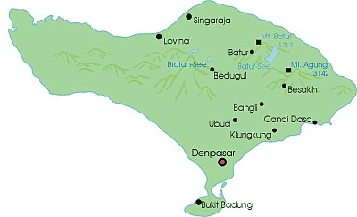 Karte von Bali